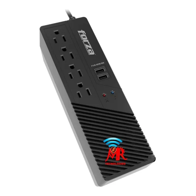 Estabilizador Forza Fvr-1012usb 1000va/500w, 4 Tomas + 2usb