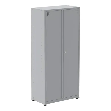 Armário De Aço Ap 408sl 02 Portas E 03 Prateleiras  Pandin Cinza Cristao