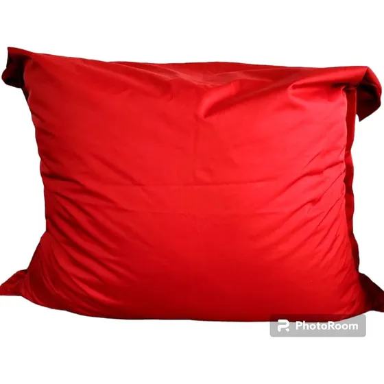 Puff Estilo Cama De 140cm X 140cm + Almohanita En Rojo