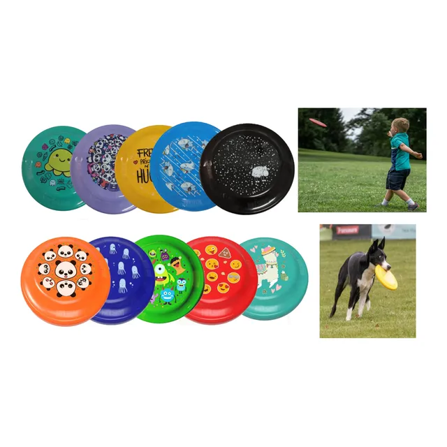 Kit 10 Frisbee Disco Jogar Diversão Praia Campo Brincar Pett