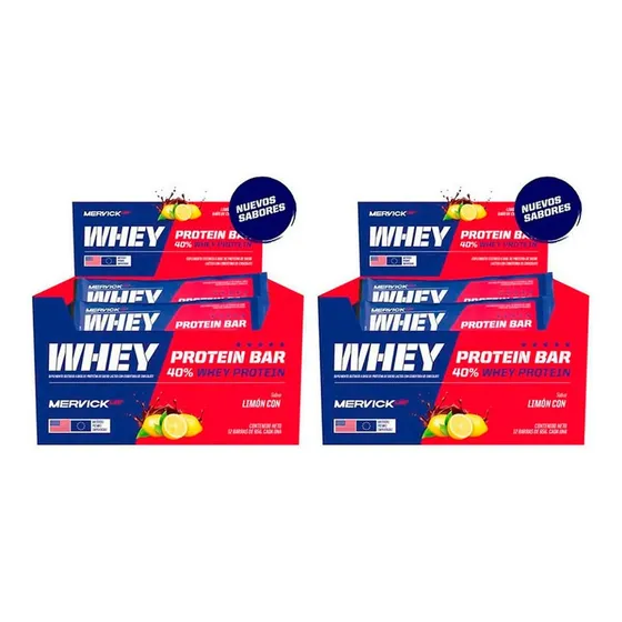 Whey Protein Bar Mervick Lab Proteina X 24 Unidades