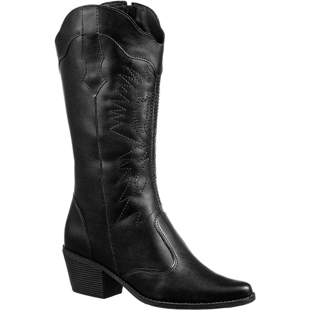 Botas Femininas Texana Rodeio Country Cano Alto Bico Fino