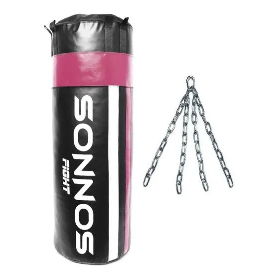 Bolsa De Boxeo Sonnos 0,90 Mts + Relleno + Cadenas 4 Tiras