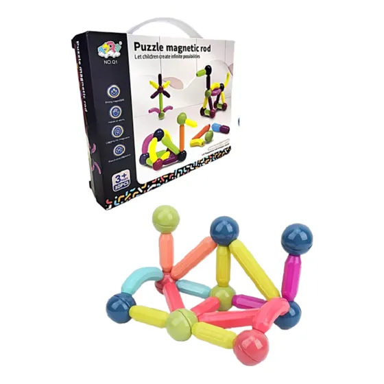 Juego Bloques Para Armar Magneticos Barra Infantil Didactico Cantidad De Piezas 30