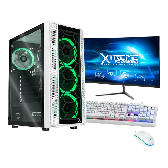 Xtreme Pc Gaming Computadora Intel Core I7 12700 16gb Ssd 1tb Monitor 27 Wifi White