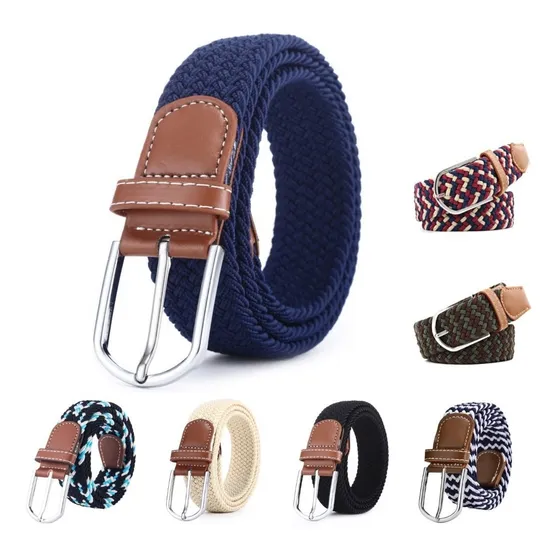 Correa Cinturón Elástica Trenzada Unisex