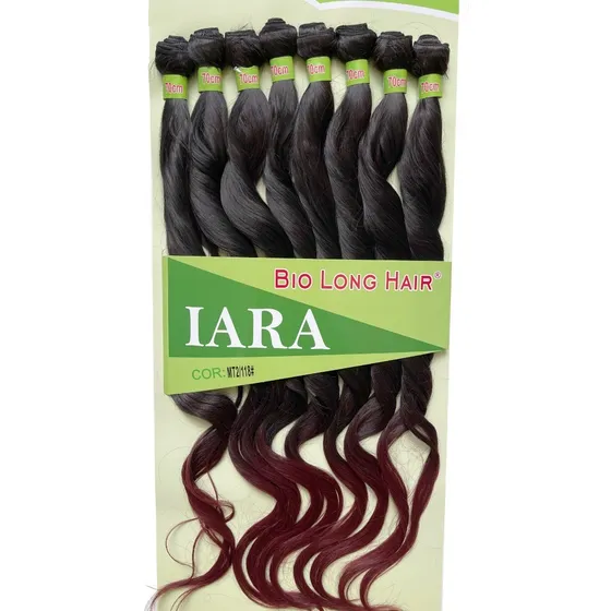 Cabelo Organico Iara Liso Com Ondulado Bio Long Hair 320g/pç