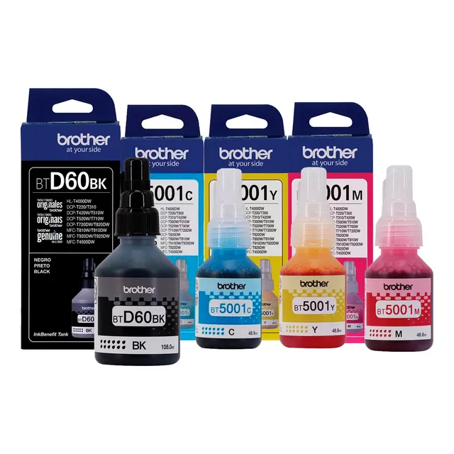 Kit De 4 Tintas Brother Btd60bk Bt5001c Bt5001m Bt5001y