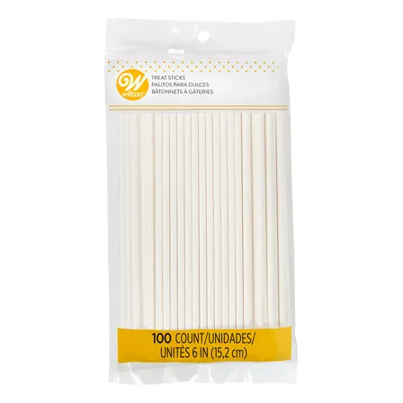 Palitos Blancos Para Paletas De Pastel De 6 Pulgadas, 100