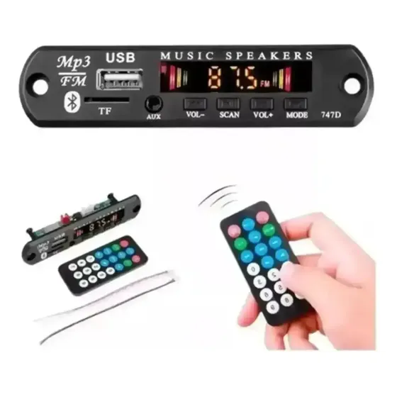 Placa Decodificadora Mp3 Bluetooth Usb, Sd, Fm, Aux