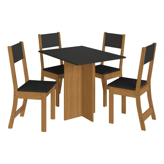 Conjunto Mesa Bela Com 4 Cadeiras Pequeno Para Apartamento