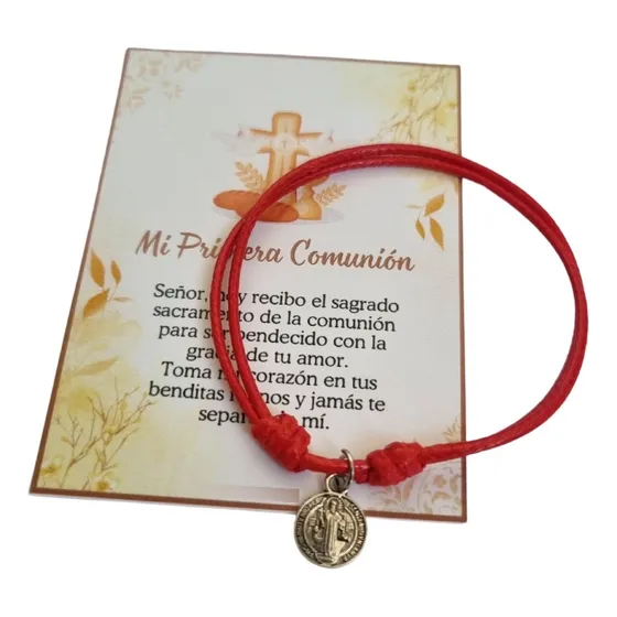 Recuerdos Encintados Primera Comunion 12 Pulseras + Tarjetas