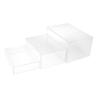3 Peças Buffet Risers Food Risers Para Exibição De Claro 3 Peças Buffet Risers Food Risers Para Exibição De Claro