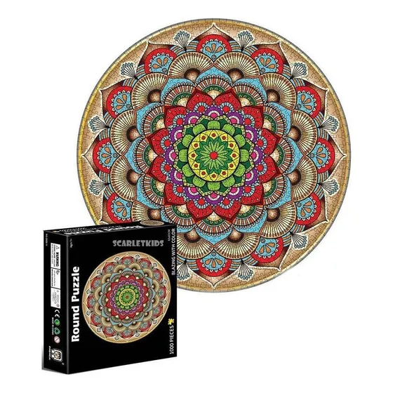 Puzzle Rompecabezas Circular 1000 Pzas Mandala Hao Xiang