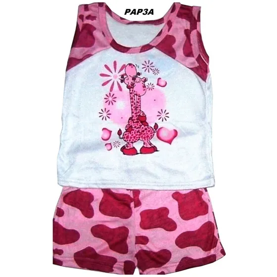 Pijamas Infantil Niñas Short Y Franela Conjunto Estampada