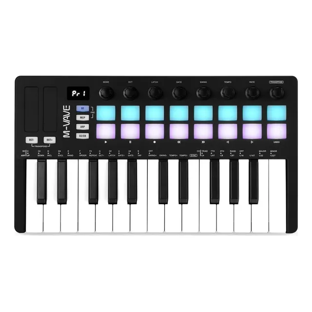 M-vave Smk-25ii Teclado Midi 25 Teclas 16 Pads Rgbdaws