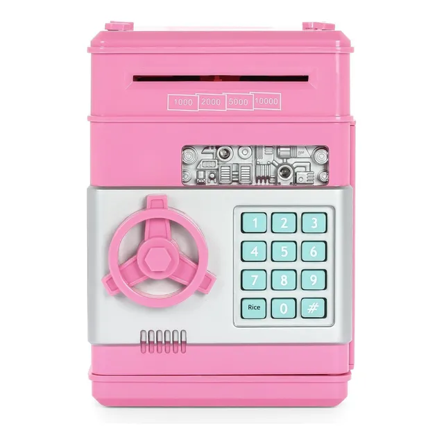 Banco De Dinero Grande Para Niños Con Puerta Pequeña, Color 