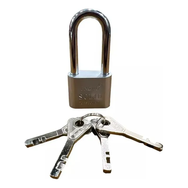 Candado Acero Largo 40mm Seguridad Reforzada + Llaves