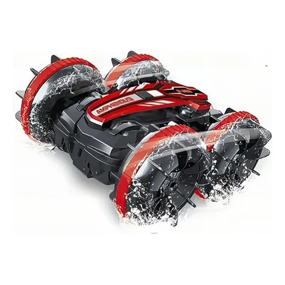 Carrito Control Remoto Anfibio Stunt Recargable 360 Grados Lijiasu CV-B500 Rojo