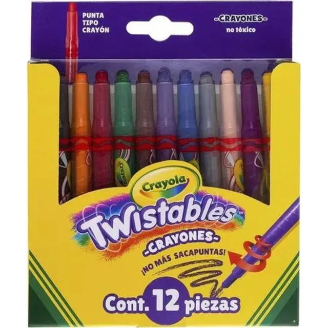 12 Mini Crayones Twistables Colores Intensos Escolar Crayola