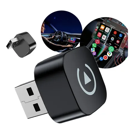 Carplay Adaptador Sem Fio Car Play Android Auto 2 Em 1 Usb C