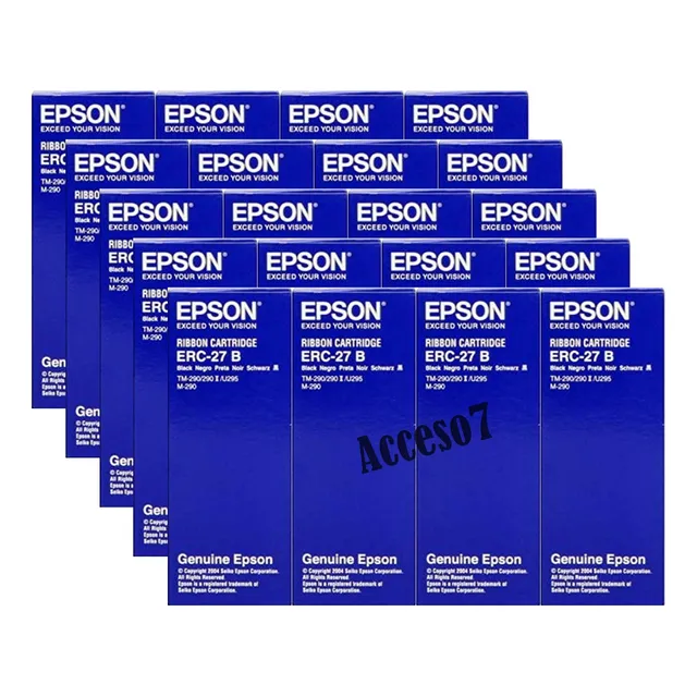 25 Cintas Original Epson Erc-27b P/ Tm-290 Ii Tm-u295 M-290