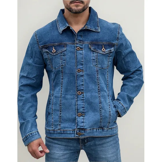 Jaqueta Jeans Masculina Casual Confortável Rowers