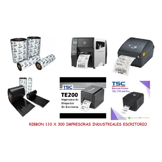 Cinta Ribbon 110 X 300 Mts Cera Tsc Godex Datamax Zebra 