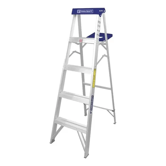Escalera 4 Escalones Tijera Aluminio Toolcraft Tc3207