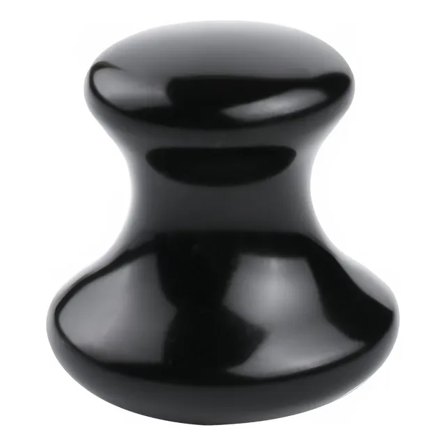 Piedra Guasha Hongo De Obsidiana Negra