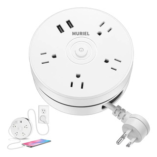 Retráctil Alambre Regleta Multicontactos De 4 Salidas 2 Usb Retráctil Alambre Regleta Multicontactos De 4 Salidas 2 Usb