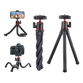 Trípode Para Cámara Tripie Flexible Para Celular Con Soporte Trípode Para Cámara Tripie Flexible Para Celular Con Soporte