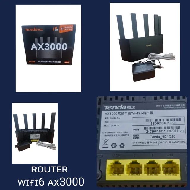 Router Tenda Ax 3000clx 5g 3000 Mah Wifi 6