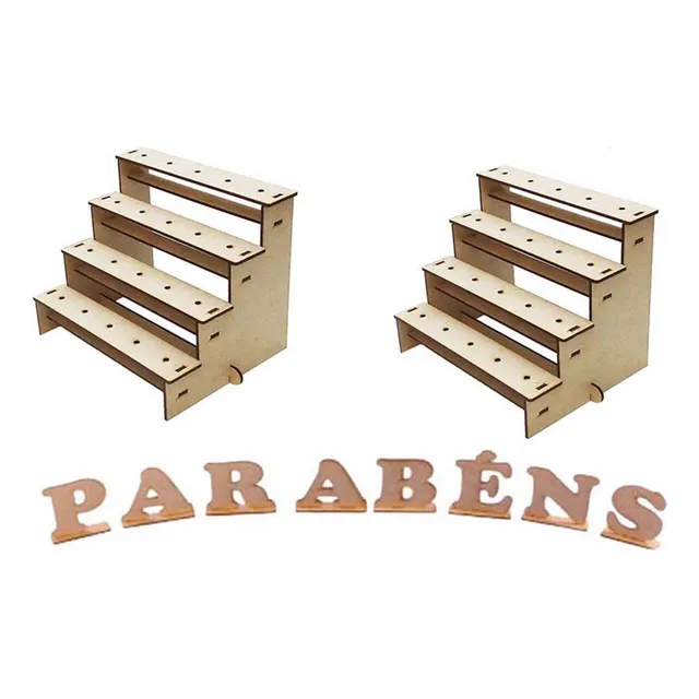 Kit Mdf Decoração Festa Aniversário Parabéns E 2 Piruliteiro