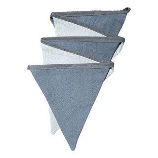 Banderines X5 De Doble Tela Tusor. Ideal Decoración Infantil Azul Y Celeste Banderines X5 De Doble Tela Tusor. Ideal Decoración Infantil Azul Y Celeste