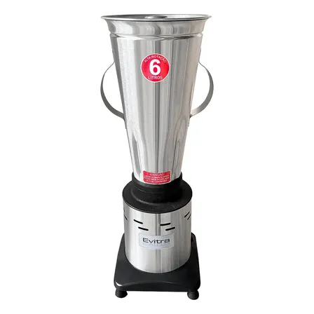 Liquidificador Alta Rotação 6l 1200w Turbo Profissional Industrial Em Inox Sucos Shakes Panquecas