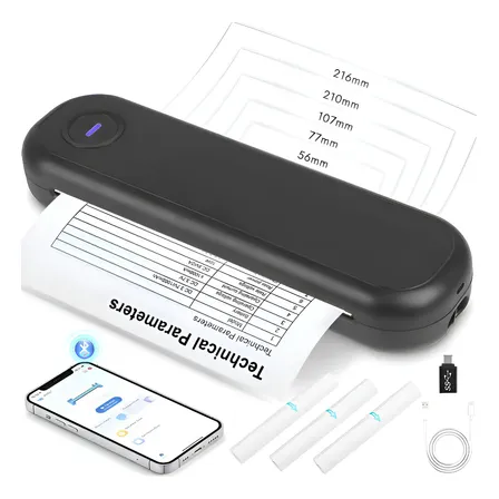 Impressora Termica De Portatil Bluetooth A4 Com App Branco 127/220v