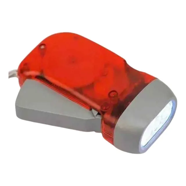 Linterna De Mano Manivela Sin Batería Luces Generador Manual