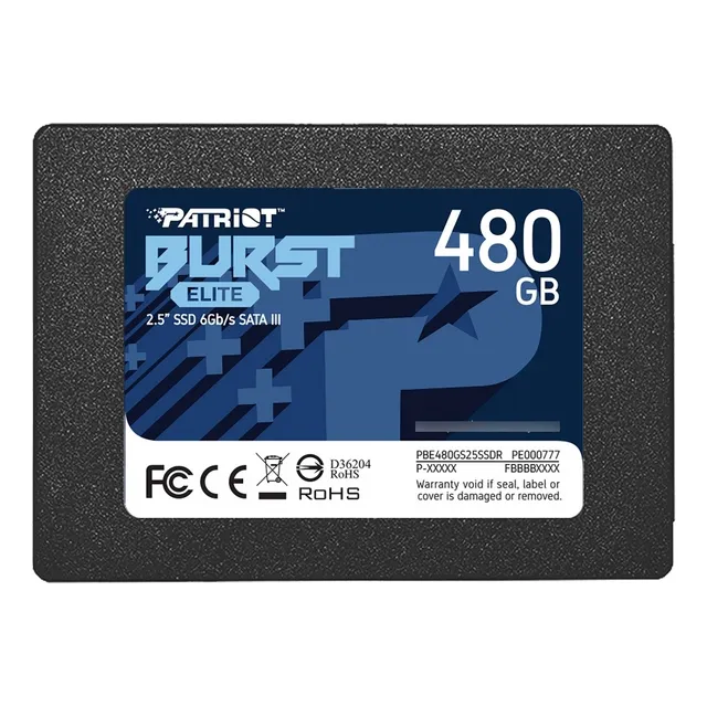 Unidad Ssd 2.5p Patriot 480gb Burst Elite, Sata3, 7mm