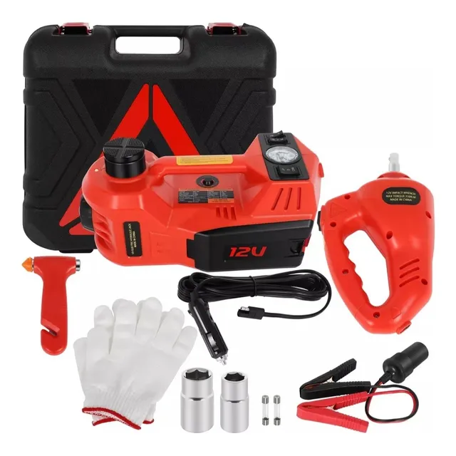 Kit Gato Eléctrico 5 Ton Pistola Impacto Inflador Caucho 12v