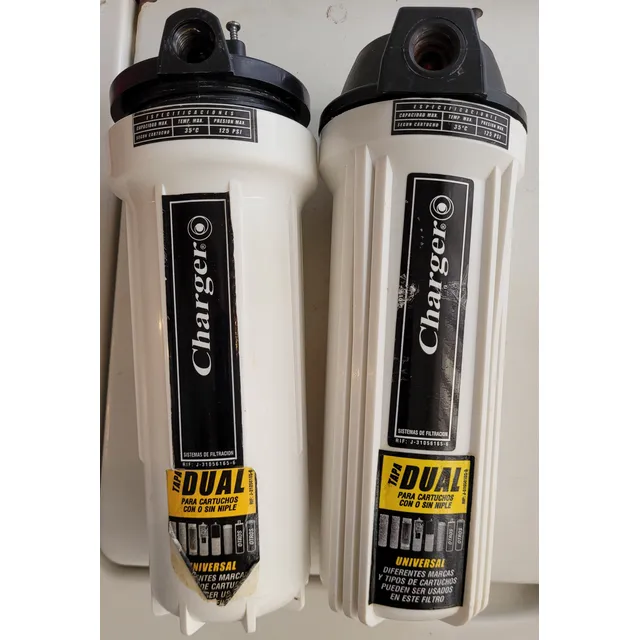 Filtro Doble Vaso 10'' Pulgadas Charger Usado + Cuello Cisne