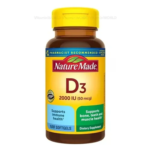 Nature Made Vitamina D3 50mcg (2,000iu) 100 Cápsulas 