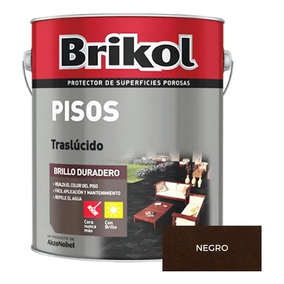 Brikol Pisos Traslúcido 1 L Color Negro