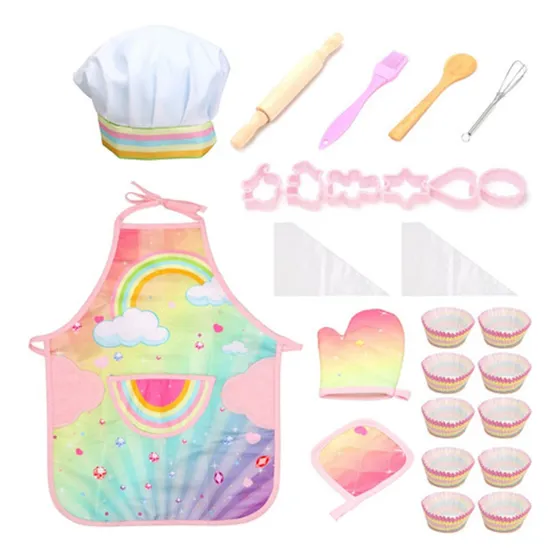 Juego De 26 Disfraces De Chef Para Niños, Incluye Delantal