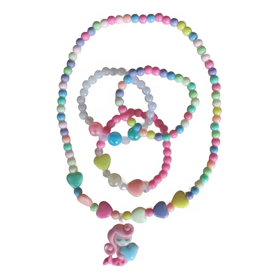 Conjunto De Collar Y Pulseras Multicolor Niñas