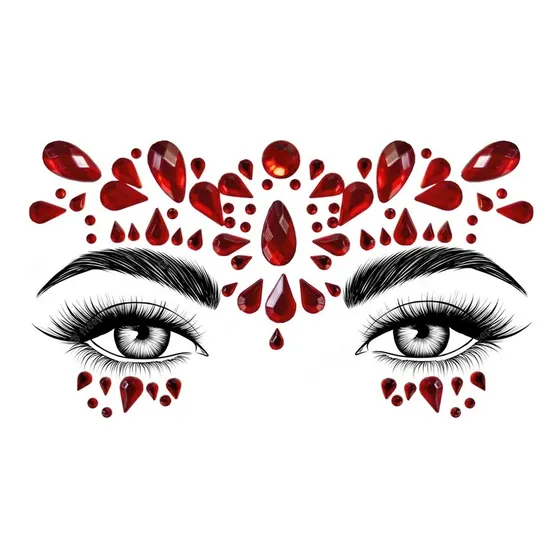 Stickers Faciales Autoadhesivas Gemas Para La Cara 
