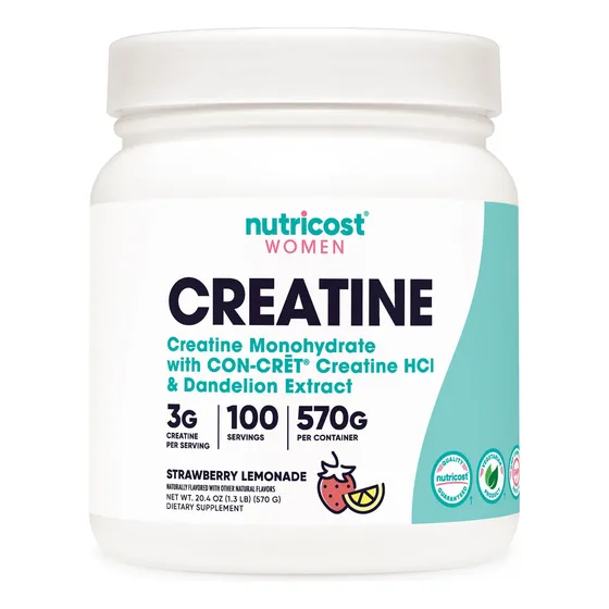Monohidrato De Creatina En Polvo Nutricost Fresa Limonada