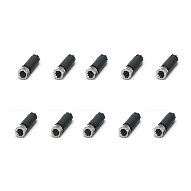 Paq 10 Conector Industrial Para Sensor M8 Hembra 4 Pin Recto