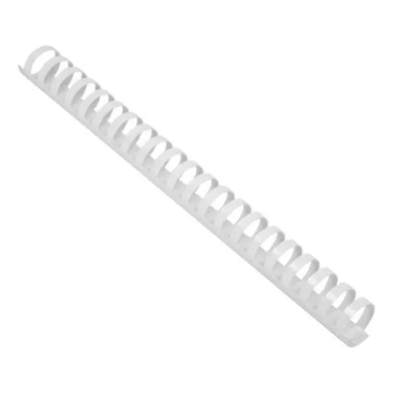 Rulo Chato Blanco 25 Mm Para Encuadernación Canutillo X10