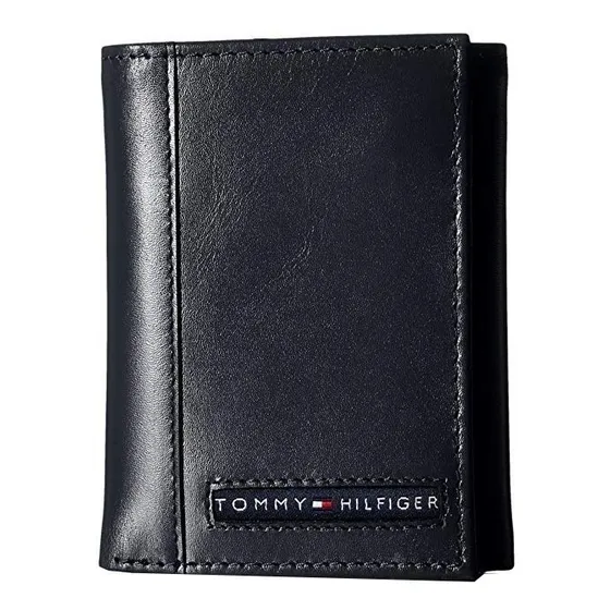 Billetera Tommy Hilfiger 31TL11X033 color black de cuero - 10cm x 22cm x 9cm